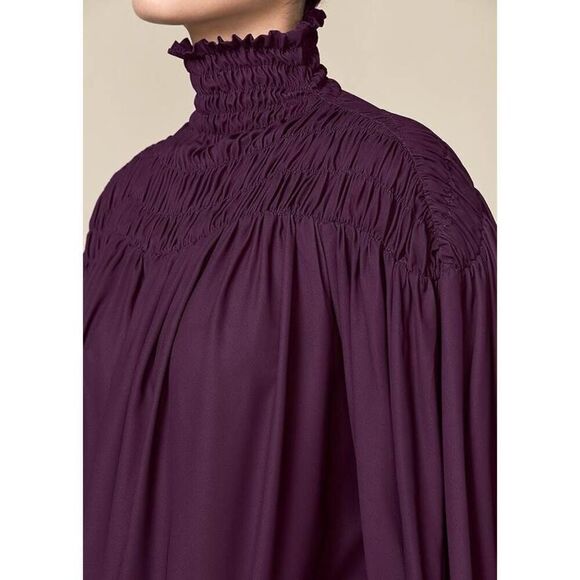 ✨Venus Smocked Detail Dark Purple Sz Large Top✨ - Picture 3 of 13